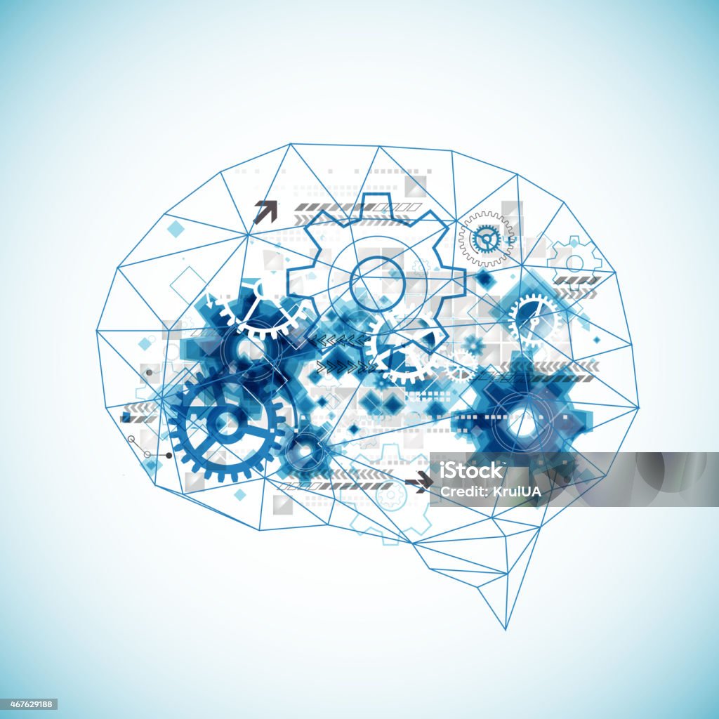 Abstract Digital Brain Technology Concept Stock Illustration - Download ...