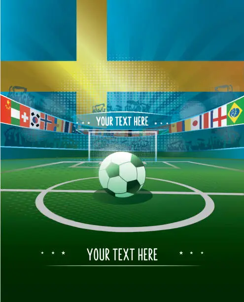Vector illustration of sweden soccer stadium