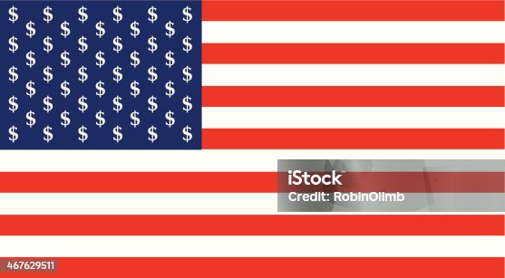 istock Dollar Sign American Flag 467629511