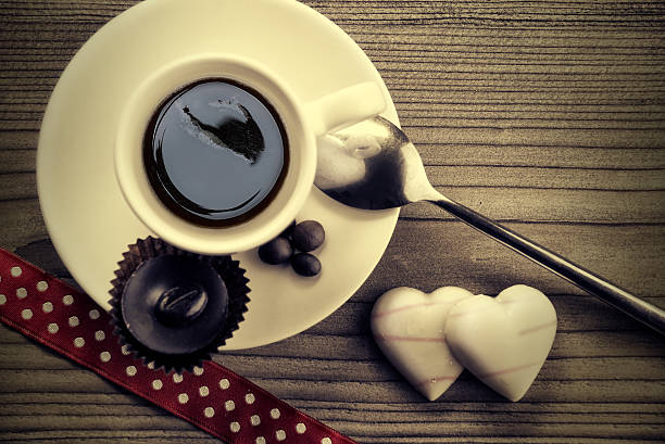 istock Delicious cup of coffee wood background 467631307