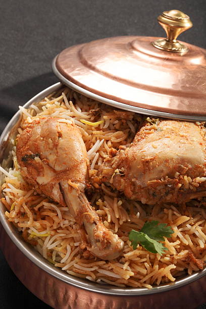 Hyderabadi Biryani - A  Popular Chicken or Mutton based dish stock photo