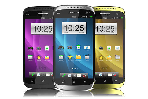 istock Group of modern touchscreen smartphones. 467632927