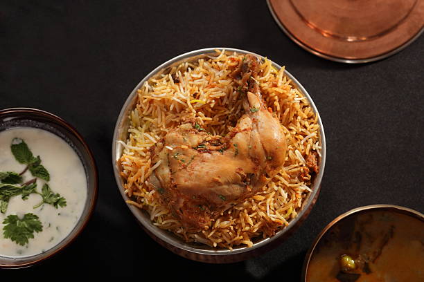 Hyderabadi Biryani - A Popular Chicken or Mutton dish stock photo