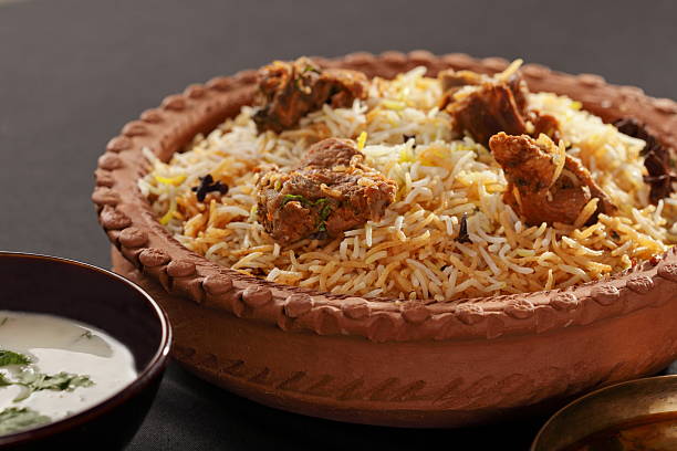 istock Mutton Gosht Biryani- A rice preparation with meat and spices 467633623