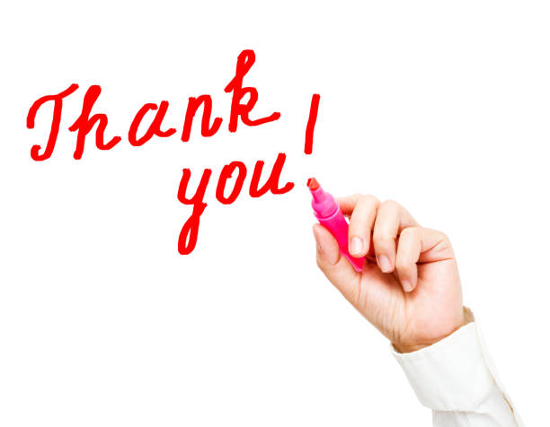 istock Hand with marker writing Thank You 467634150