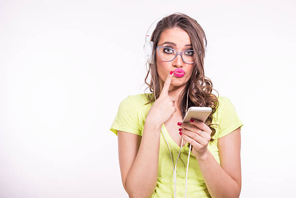 istock Girl with headphones 467634658