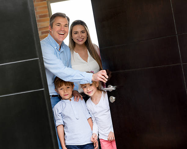 istock Happy family at home 467635116