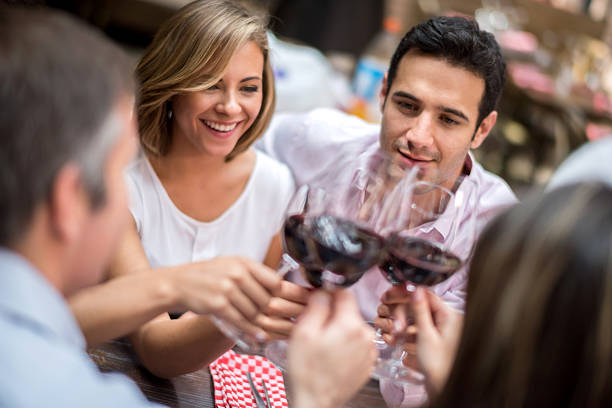 istock Group of friends toasting 467635118