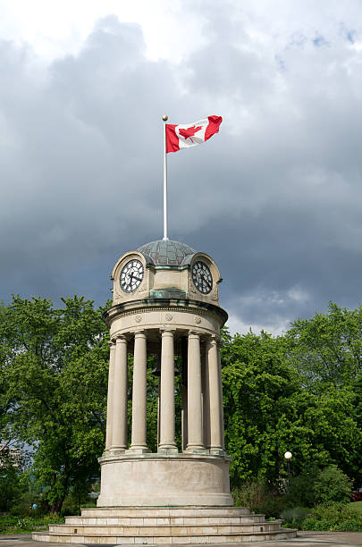 Canadian Flag on Clock Tower