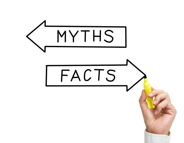 istock Hand holding a marker and writing myths and facts 467635650