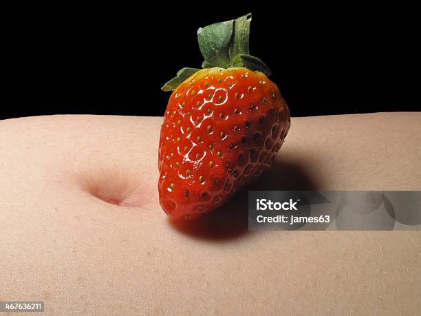 Strawberry And Navel Stock Photo - Download Image Now - Belly Button, Close-up, Food