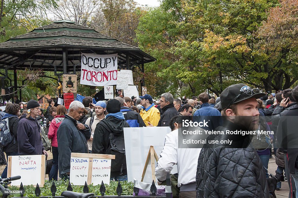 Main Stage of Occupy Toronto Toronto,Canada- October 22, 2011: Main Stage of Occupy Toronto.Occupy Toronto is part of the international Occupy movement, which protests against economic inequality, corporate greed, and the influence of corporations and lobbyists on government. Adult Stock Photo