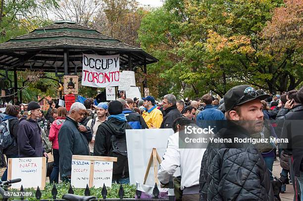Main Stage Of Occupy Toronto Stock Photo - Download Image Now - Adult, Canada, Capitalism