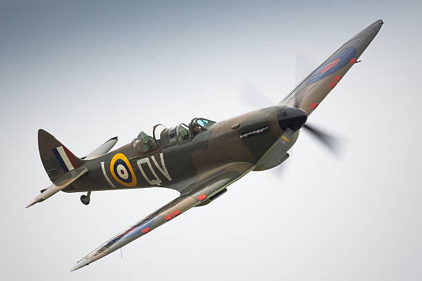 Supermarine Spitfire IXT PV202 Shoreham-by-sea, UK – September 1, 2013: Supermarine Spitfire IXT PV202 in flight at the Shoreham Airshow 2013 spitfire stock pictures, royalty-free photos & images