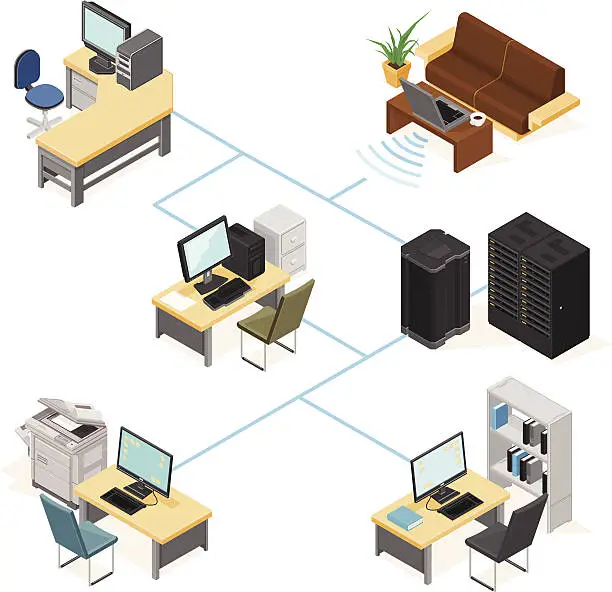 Vector illustration of Computer Network