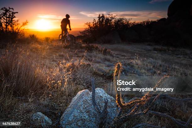 Mountainbiken Sonnenuntergang Landschaft Stockfoto und mehr Bilder von Abenteuer - Abenteuer, Aktiver Lebensstil, Albuquerque