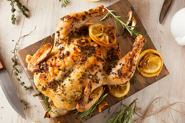 istock Homemade Lemon and Herb Whole Chicken 467639232