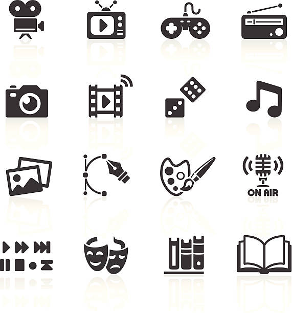media-symbole - musik fotos stock-grafiken, -clipart, -cartoons und -symbole