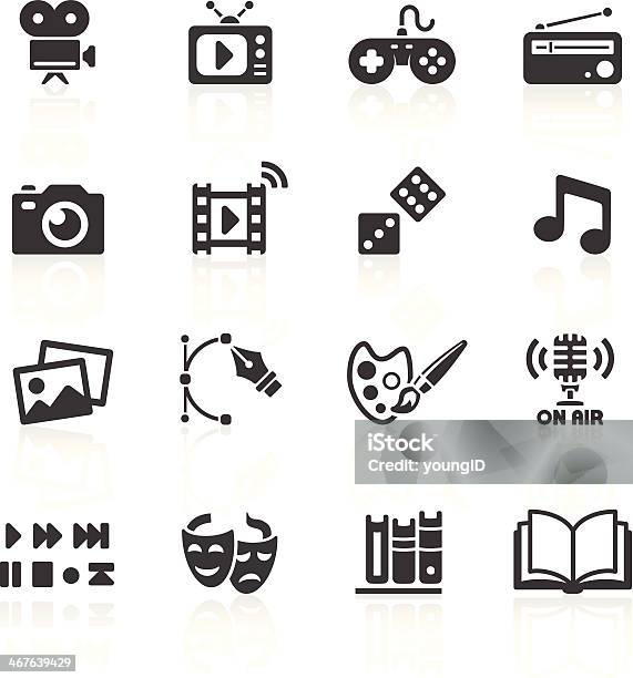 Media Web Icons Stock Illustration - Download Image Now - Icon Symbol, Movie, Photographic Print