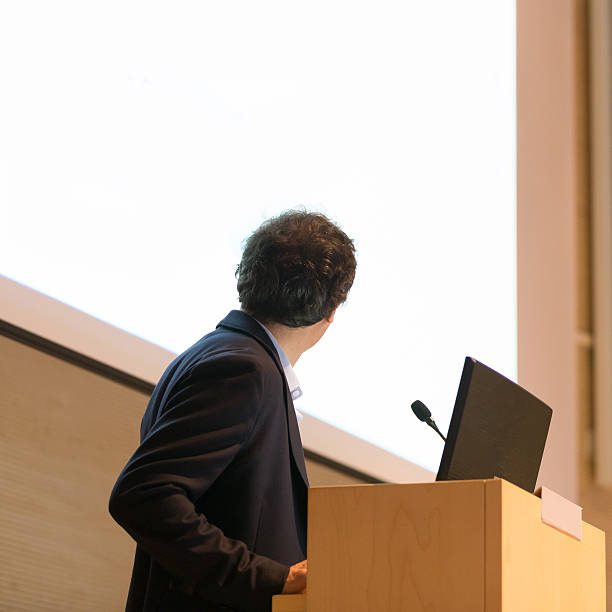 istock Speaker giving talk on podium at Business Conference. 467639766