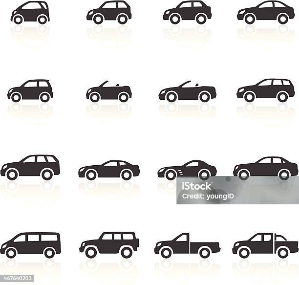 Cars Icons Stock Illustration - Download Image Now - Car, Icon Symbol, Side View