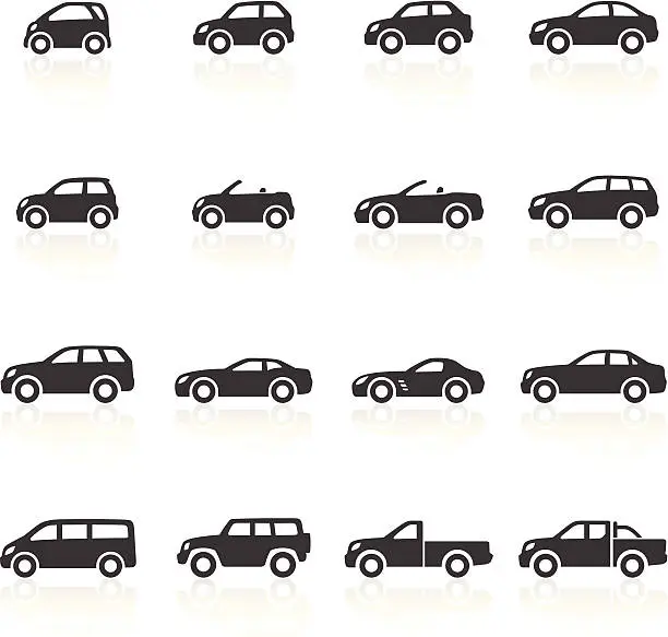 Vector illustration of Cars Icons