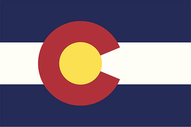 Flag of Colorado USA States Flag, Flag of the United States. us state flag stock illustrations