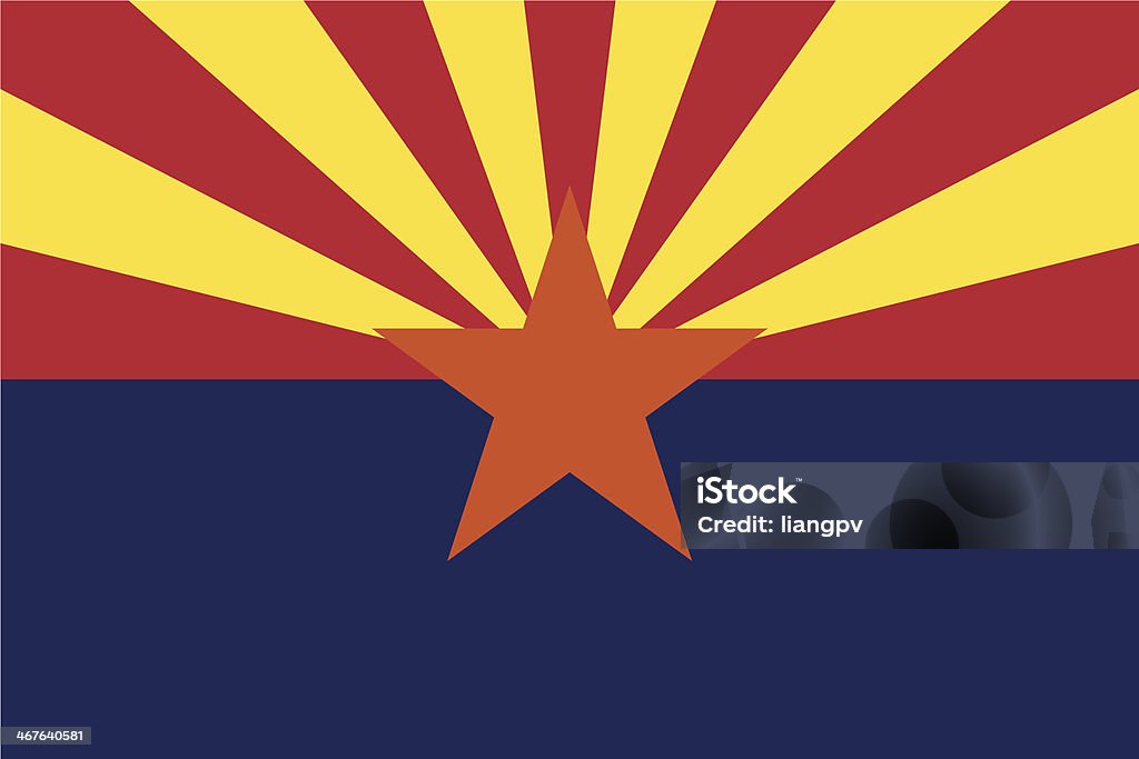 Bandera de Arizona - arte vectorial de Arizona libre de derechos