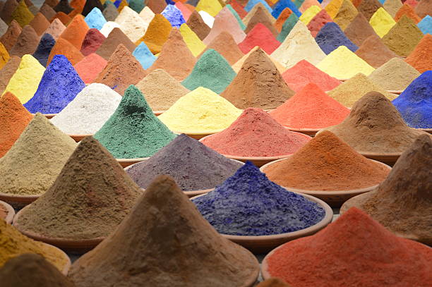 istock Containers of colored spices 467640626