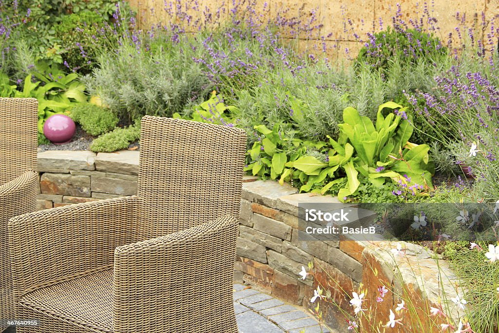 Garden Terrasse - Lizenzfrei Gartenkugel Stock-Foto