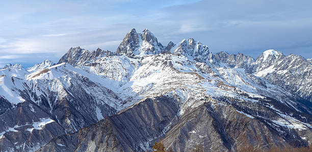 istock Panorama mountain range in the Caucasus, Ushba 467641032