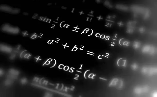 Pythagoras equation, Math geometry background with formulas, math, number equation