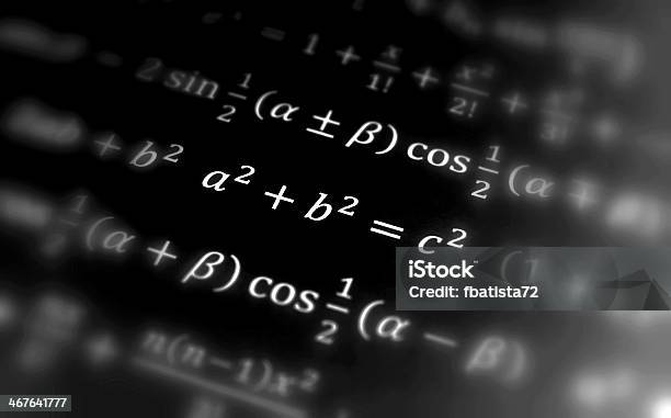 Пифагор Уравнение — стоковые фотографии и другие картинки Пифагор - Пифагор, Алгебра, Геометрическая форма