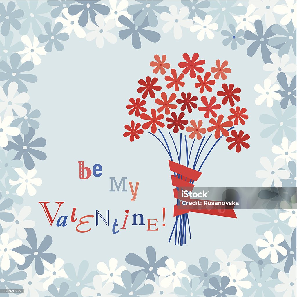 Be My Valentine Be My Valentine. Vector illustration. Bouquet stock vector