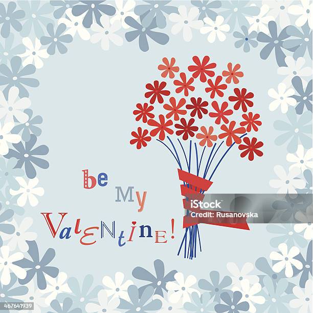 Be My Valentine Stock Illustration - Download Image Now - Bouquet, Decoration, Floral Pattern