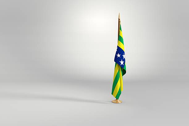 istock Goias state flag on mast 3d illustration 467644800