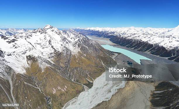 Landscape Of Mount Cook Stock Photo - Download Image Now - 2015, Adventure, Blue