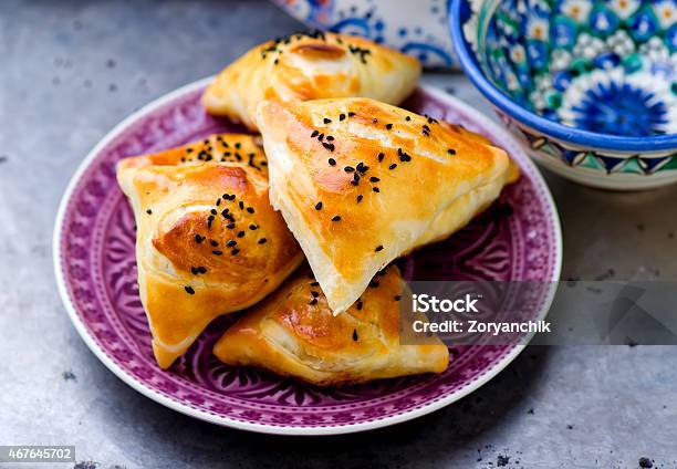 Samosa On A Plate Stock Photo - Download Image Now - 2015, Appetizer, Asian Culture