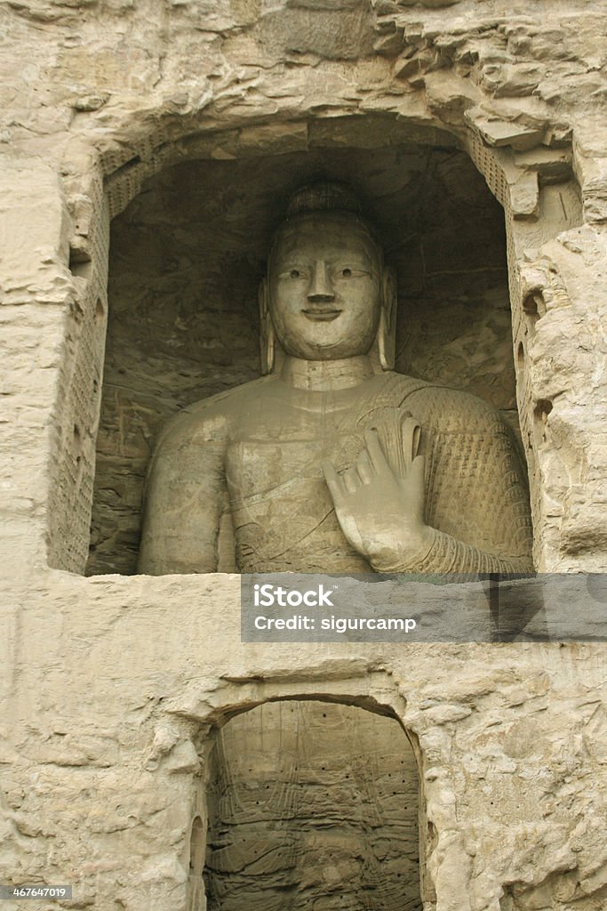 Yungang 석굴, China. - 로열티 프리 0명 스톡 사진