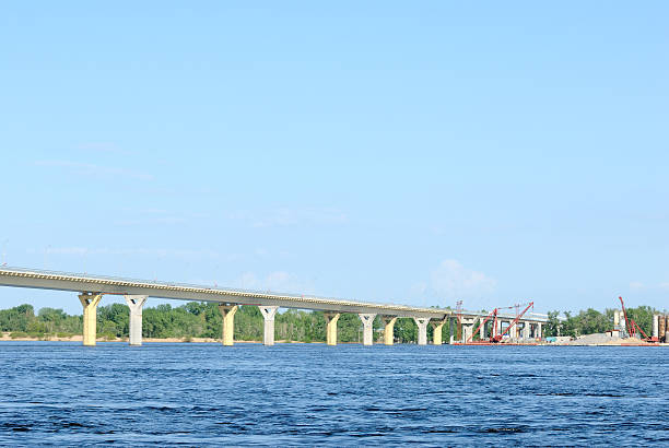 istock Bridge on the river Volga, Russia 467647641
