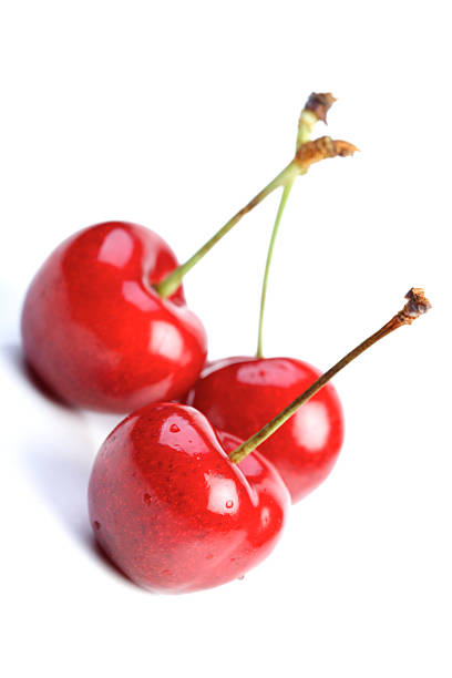 istock Studio shot of cherries on white background 467647986