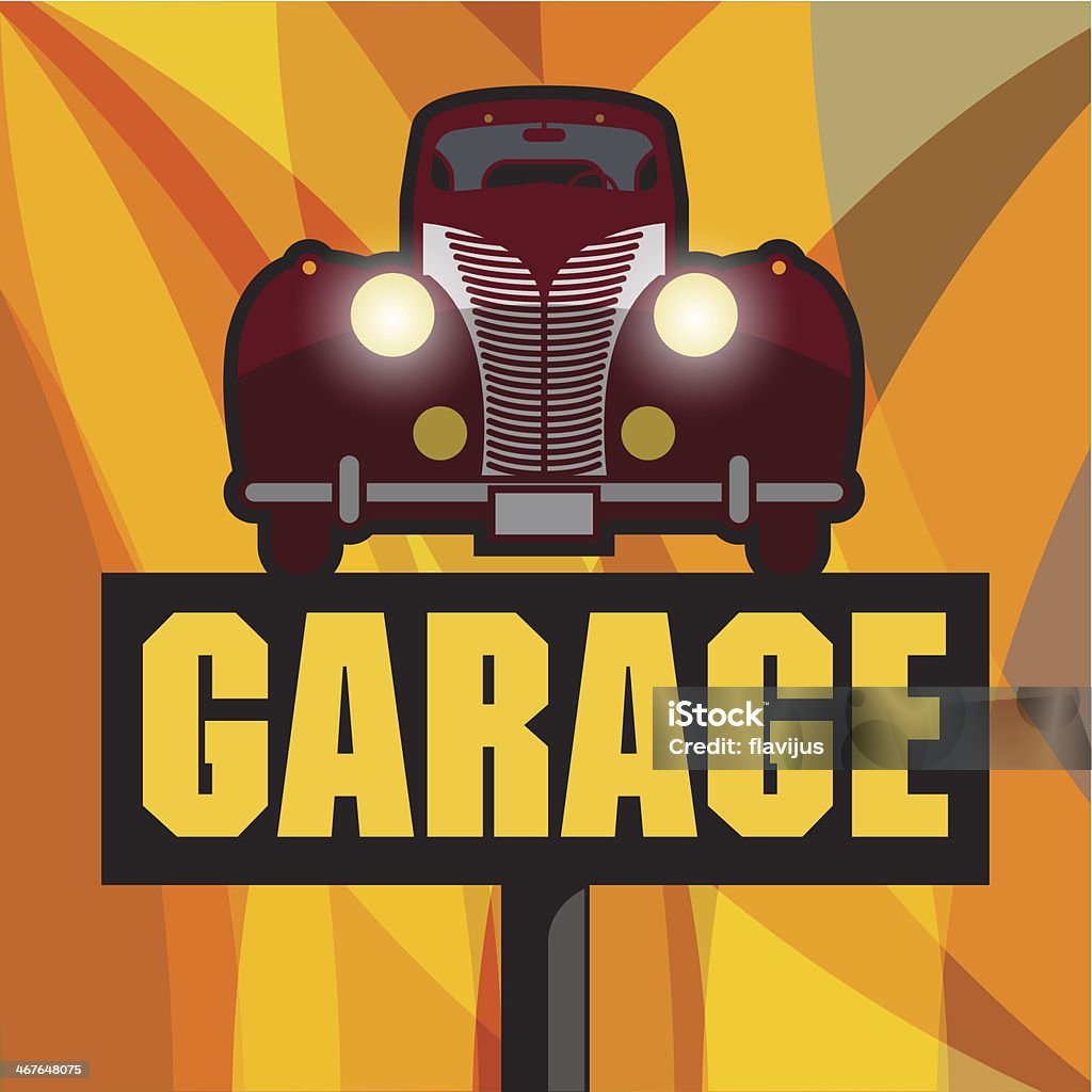 Vintage Garage Vintage Garage sign, illustration 1940-1949 stock vector