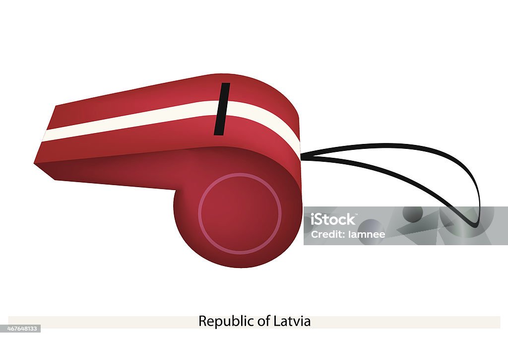 Sifflet de la République de Lettonie - clipart vectoriel de Anniversaire d'un évènement libre de droits