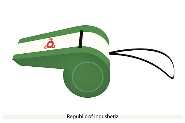 Vector illustration of Whistle of The Republic  Ingushetia