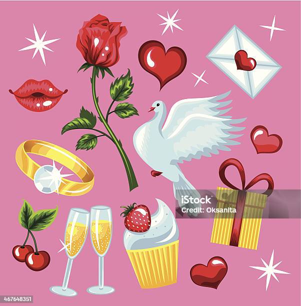 Ilustración de Día De San Valentín y más Vectores Libres de Derechos de Alimento - Alimento, Belleza, Colección