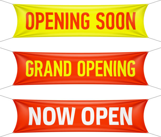 グランドオープニングのバナー、新規オープン - store opening点のイラスト素材／クリップアート素材／マンガ素材／アイコン素材