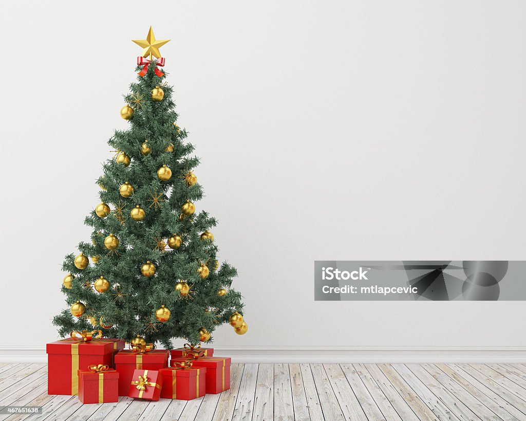 Christmas tree isolated on white background Fir Tree Stock Photo