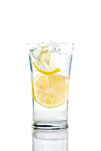 Lemon Water Splash stock photo