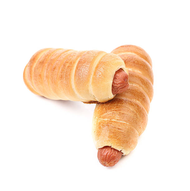 istock Two hot dog baked. 467656513