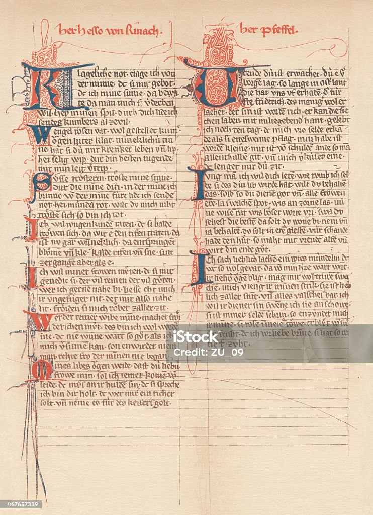 Codex Manesse - Royalty-free Letra Iluminada Ilustração de stock